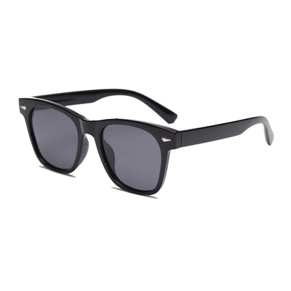 Button Square Full-Rim Sunglasses