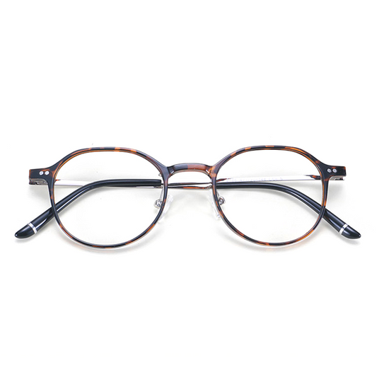 Matt Round Full-Rim Eyeglasses