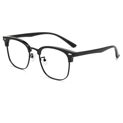 Intense Browline Semi-Rimless Eyeglasses