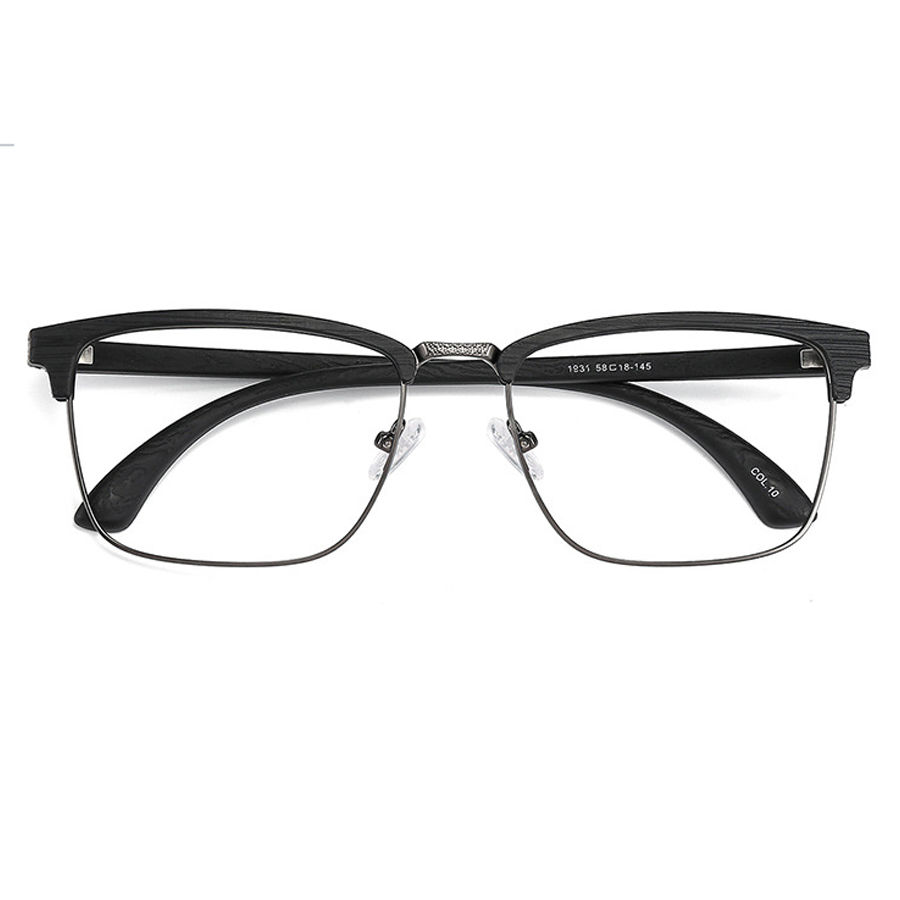 Hunter Browline Semi-Rimless Eyeglasses