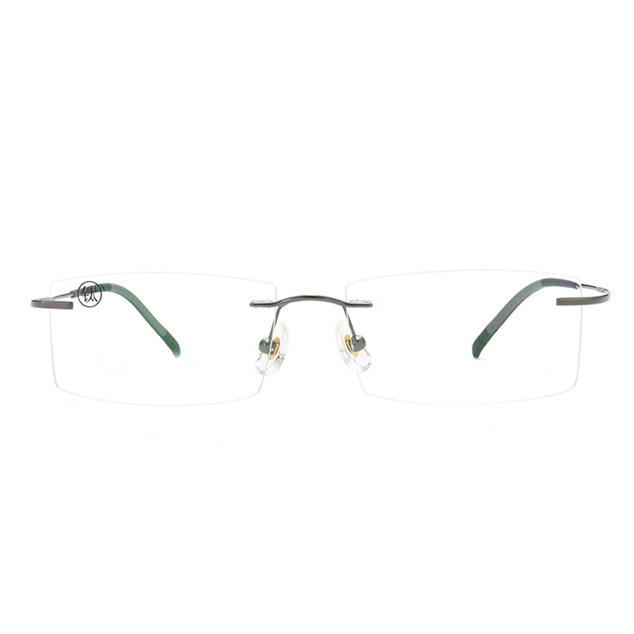 Denny Rectangle Rimless Eyeglasses