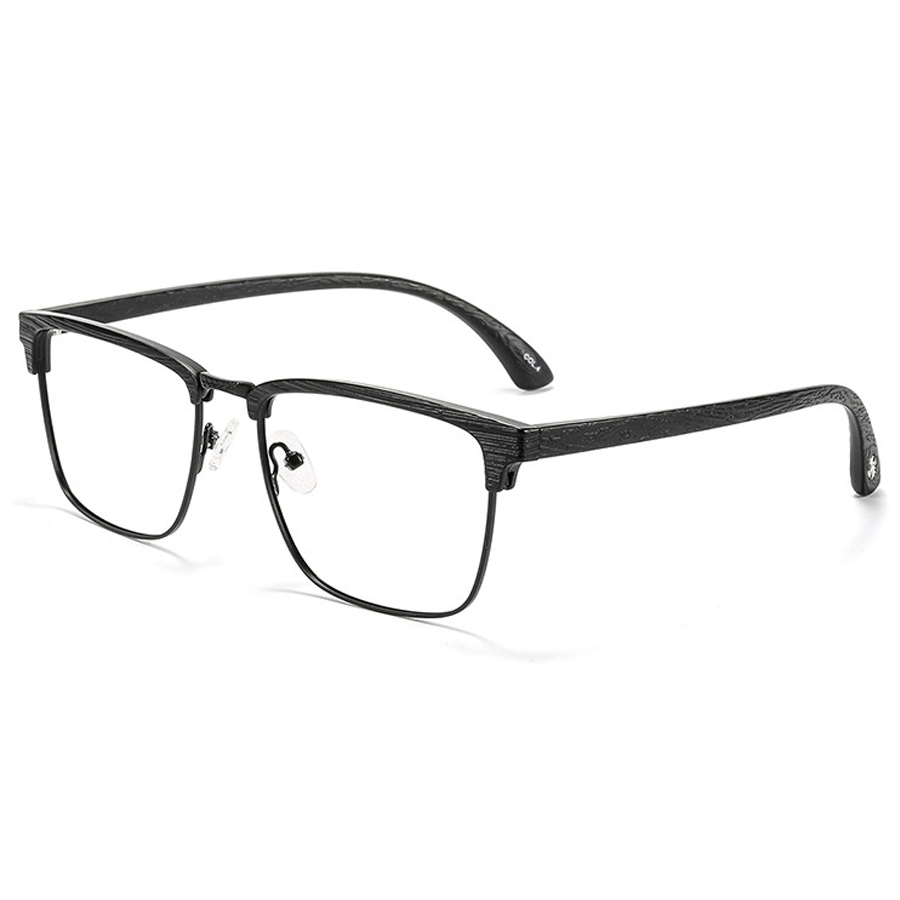 Hunter Browline Semi-Rimless Eyeglasses
