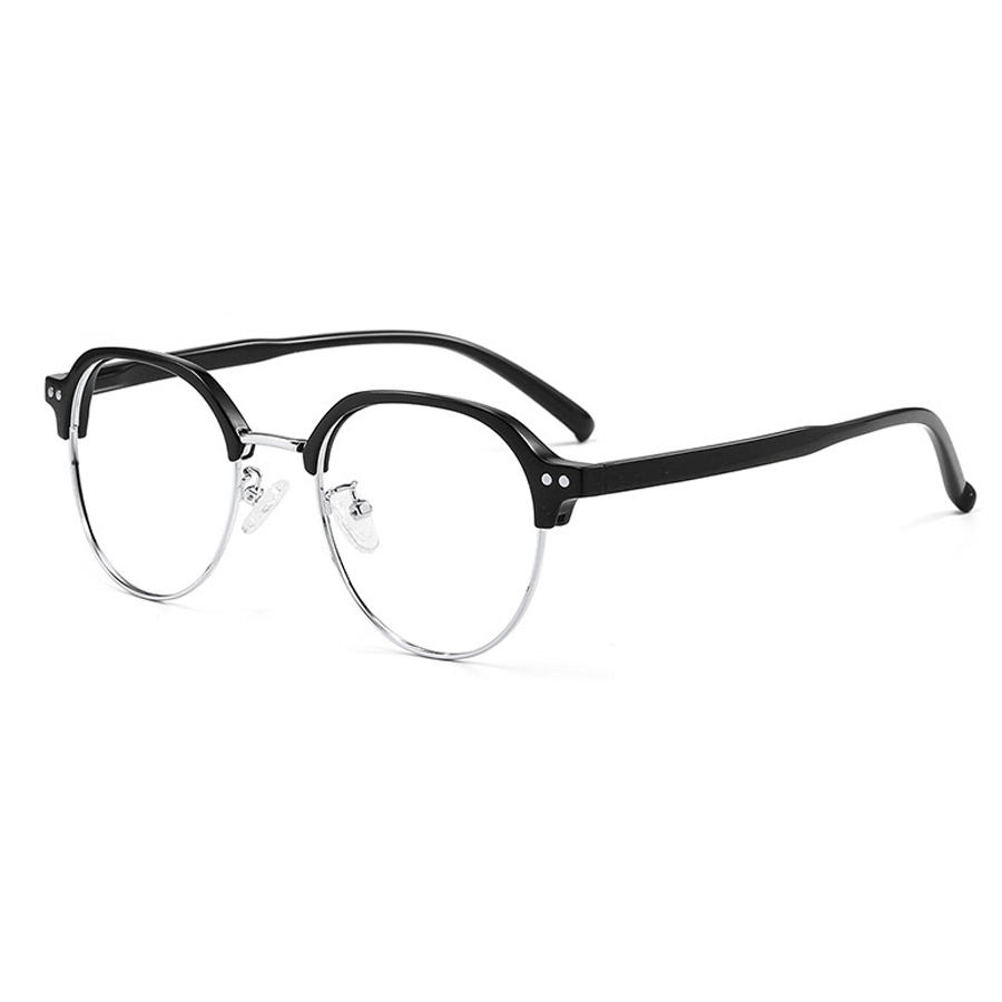 Qunton Browline Semi-Rimless Eyeglasses