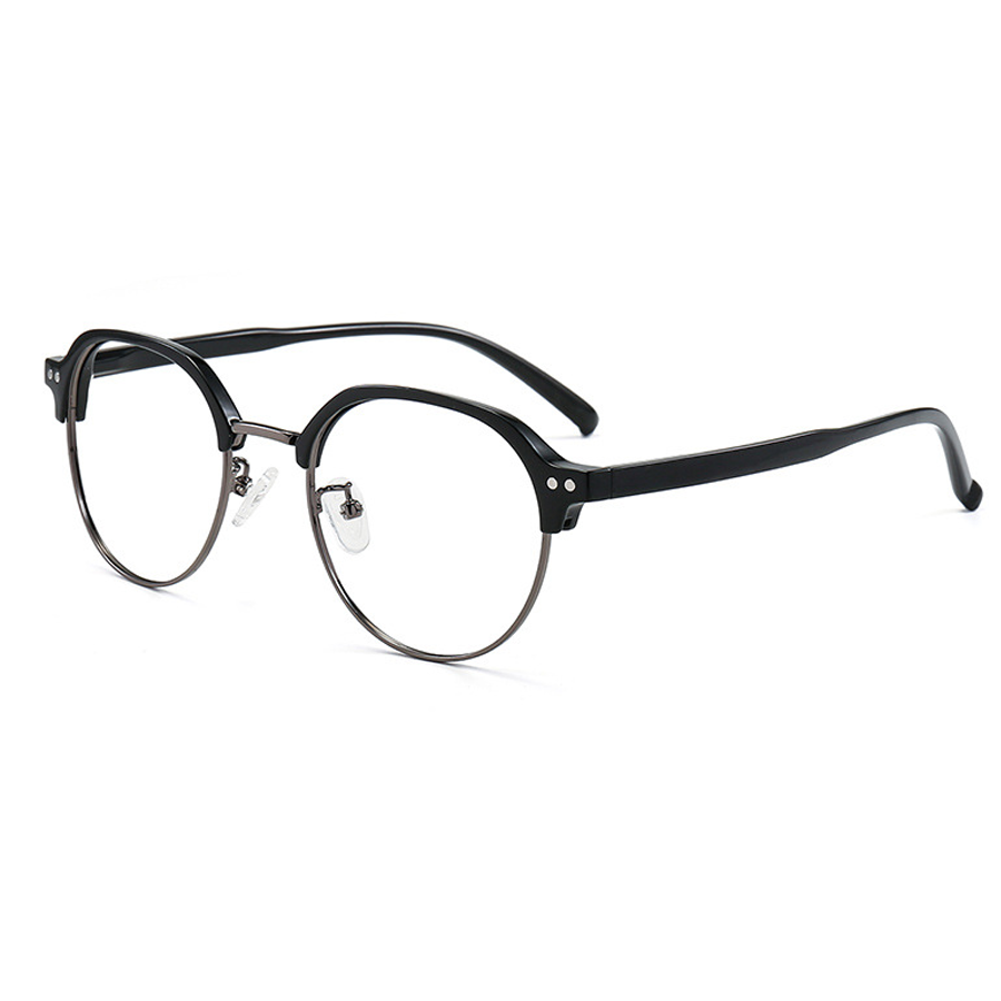 Qunton Browline Semi-Rimless Eyeglasses