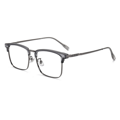 Lille Browline Semi-Rimless Eyeglasses